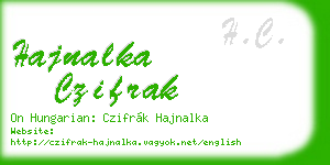 hajnalka czifrak business card